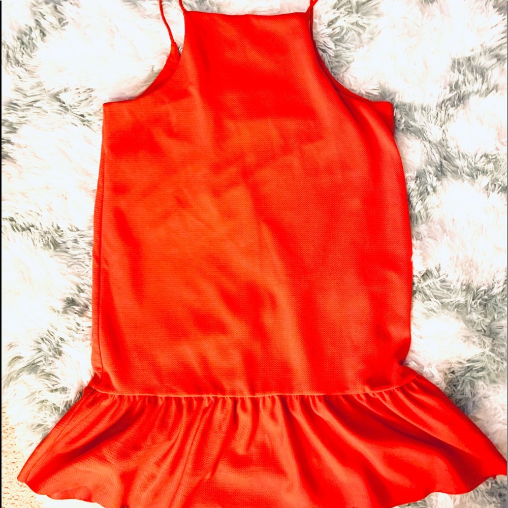 Zara RED HOT HALTER DRESS